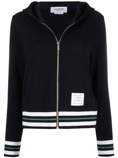 Thom Browne худи на молнии, синий