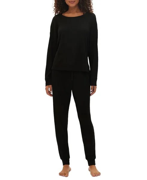 GapBody женские, 2 шт. Упакованный пижамный комплект для бега с длинными рукавами GAP, черный