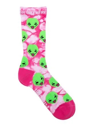 Носки RIPNDIP We Out Here Socks Pink Lightning Wash 2021