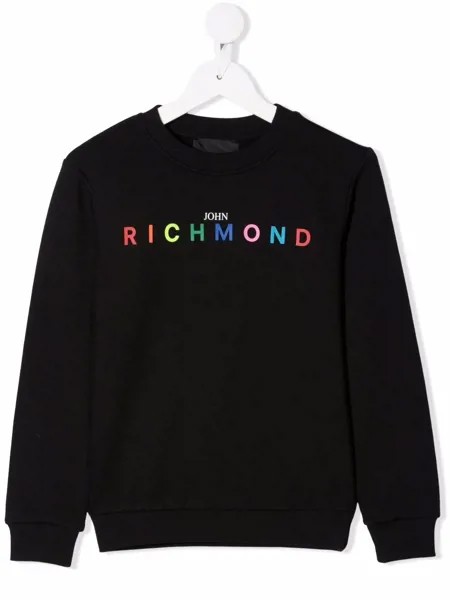 John Richmond Junior толстовка с круглым вырезом и логотипом