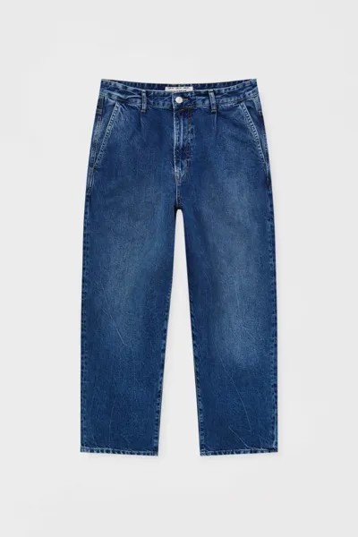 Джинсы мужские Pull&Bear PUL554833994 синие 36 EU. Доставка из-за рубежа.