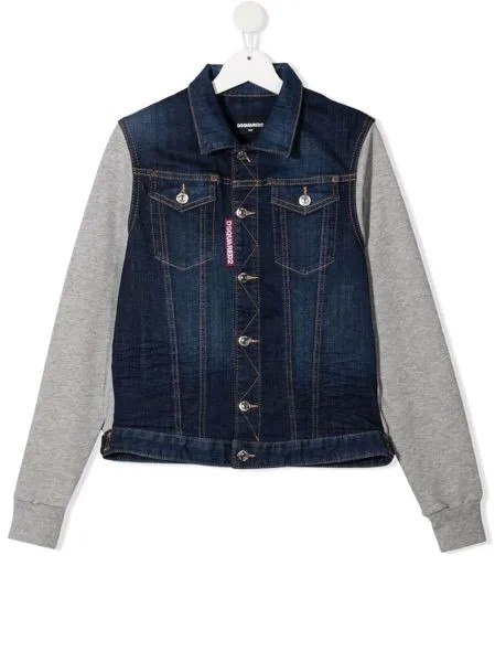 Dsquared2 Kids джинсовая куртка со вставкой