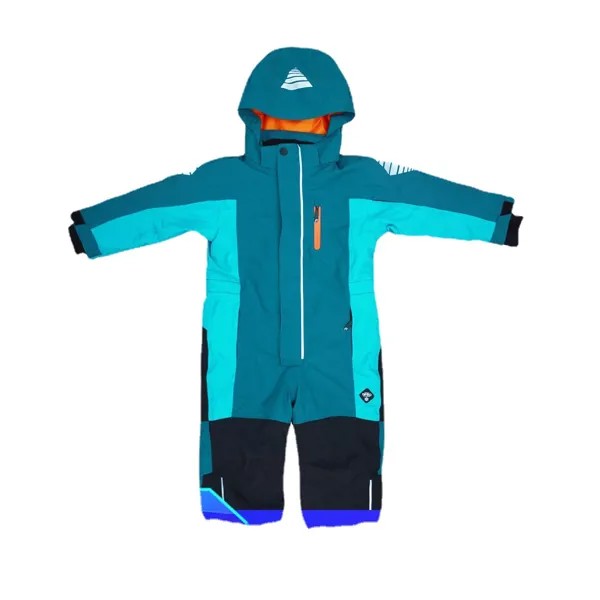 Детский цельный лыжный костюм, зимний комплект для детей среднего и старшего возраста, стеганая ветрозащитная уличная куртка, теплое снежн...