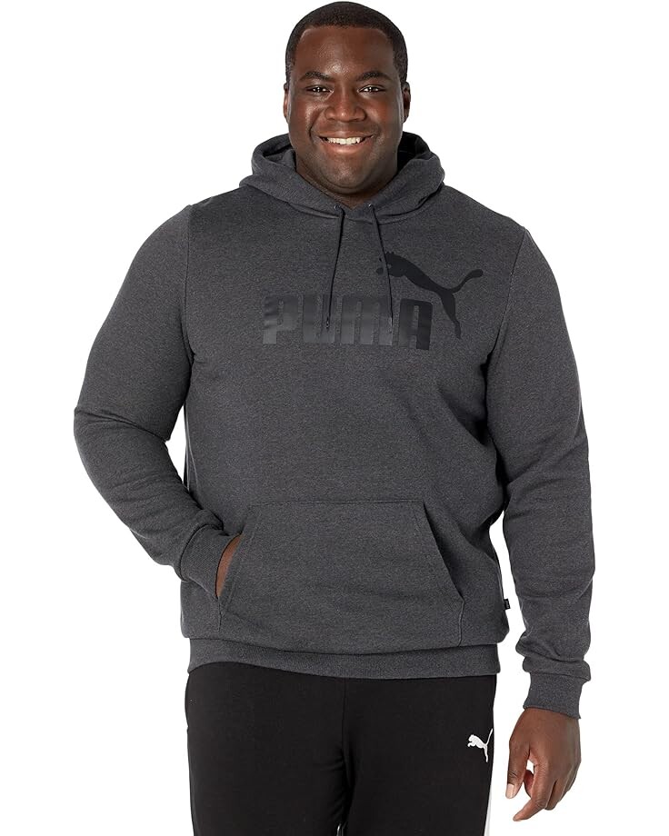 Худи PUMA Big & Tall Essentials Big Logo Fleece, серый