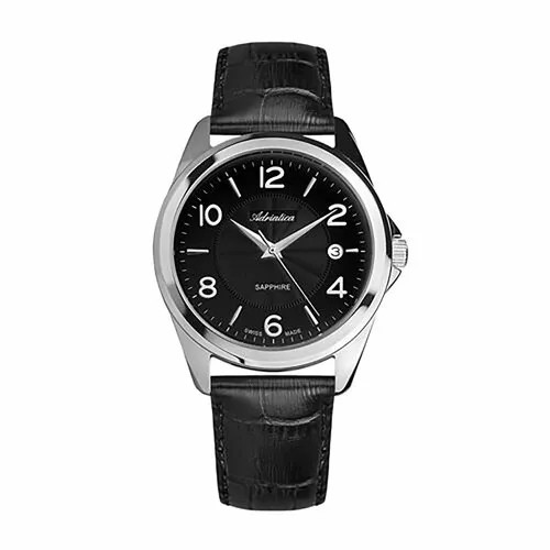 Наручные часы Adriatica, серебряный, черный
