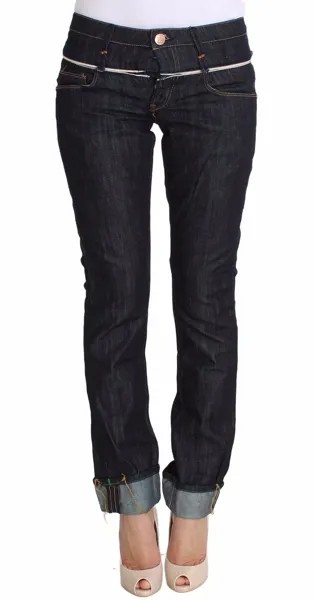 Джинсы ACHT Синие джинсовые хлопковые брюки прямого кроя женские W26 / IT40 Рекомендуемая розничная цена 220 долларов США