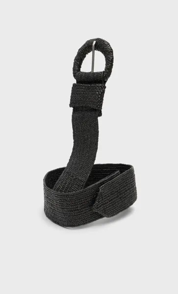 Stradivarius Ремень Из Рафии Черный 80