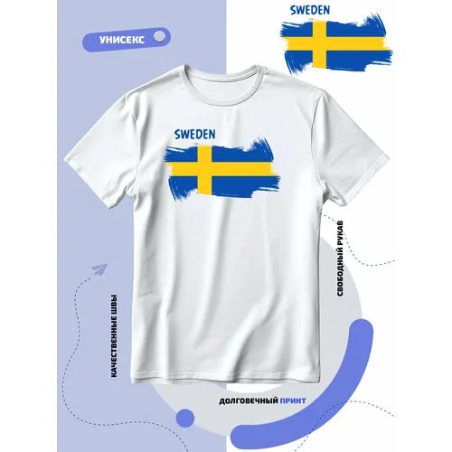 Футболка SMAIL-P флаг Швеции, размер S, белый