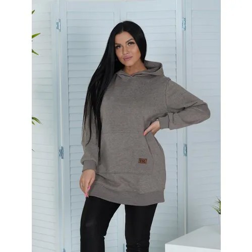 Худи LOVETEX.STORE, размер 54, коричневый