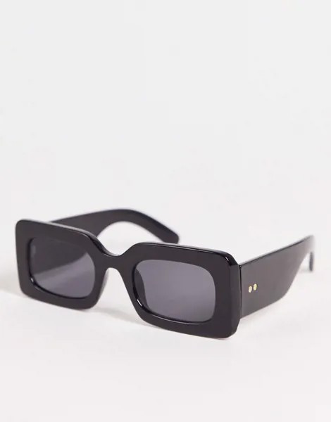 Прямоугольные солнцезащитные очки из переработанных материалов в оправе черного цвета & Other Stories-Черный