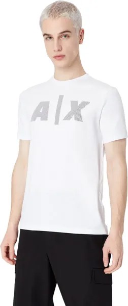 Хлопковая футболка с логотипом A|X Armani Exchange, белый
