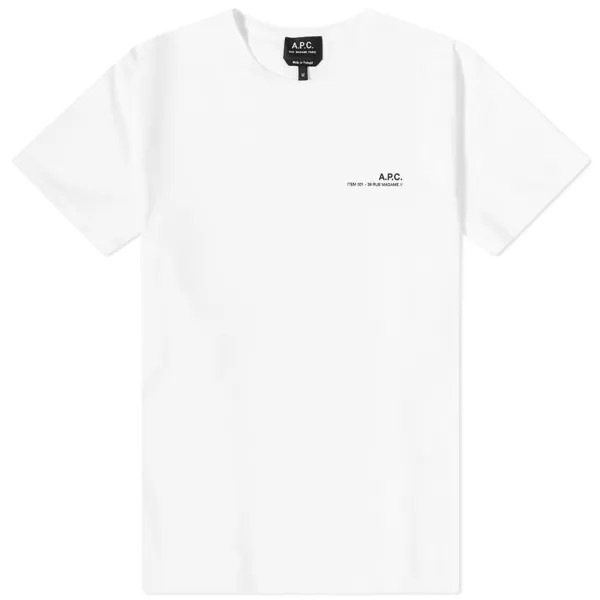 A.P.C. Футболка с логотипом Item F, белый