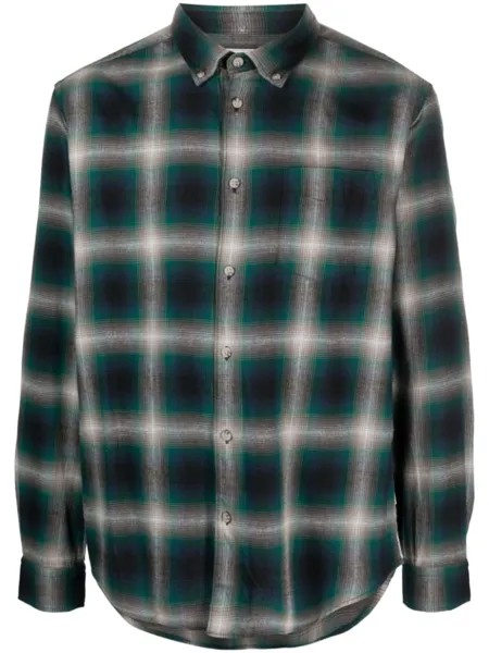 Woolrich фланелевая рубашка Madras в клетку, зеленый
