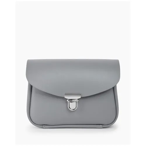 Divalli Женская поясная сумка из натуральной кожи серая A001 grey mini Divalli