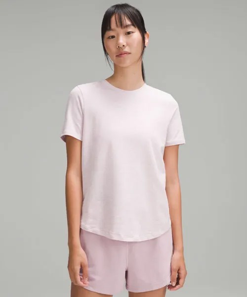 Футболка с круглым вырезом Love Lululemon, розовый