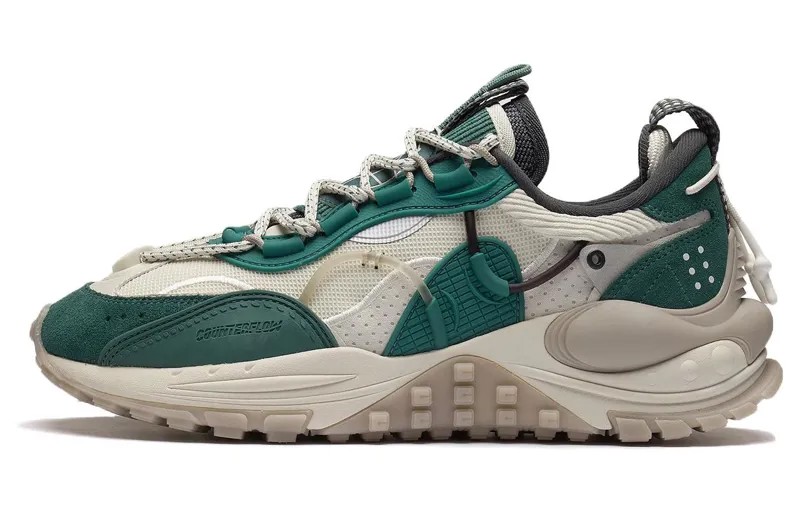 LINING CF Lifestyle Shoes Men Low-top Blue Spruce Green/pearl White