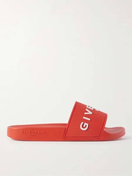 Резиновые шлепанцы с тиснением логотипа GIVENCHY, апельсиновый