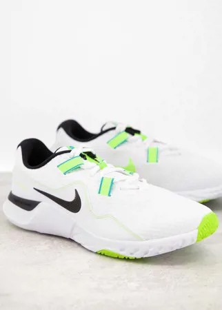Бело-зеленые кроссовки Nike Training Renew Retaliation TR 2-Белый