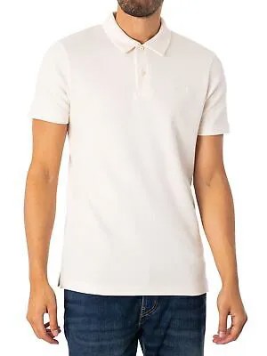 Мужская рубашка-поло из пике с вафельной текстурой GANT, бежевый