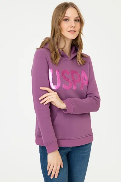 Худи женское U.S. POLO Assn. G082SZ0820GIZMO-SK021 фиолетовое XS
