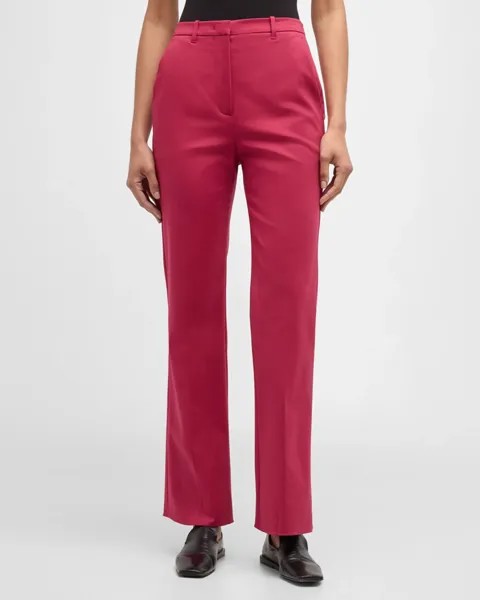 Хлопковые брюки Bootcut Couture Emporio Armani, цвет Raspberry