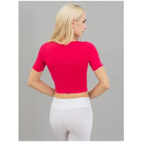 Топ Giulia CROP T-SHIRT размер S/M, raspberry sorbet (Розовый)