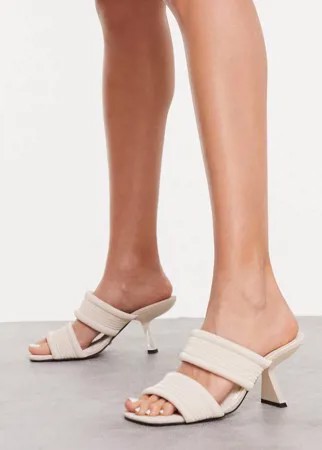 Уплотненные мюли кремового цвета Topshop Nessy-Белый