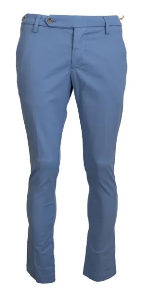 Брюки ENTRE AMIS NAPOLI Голубые хлопковые эластичные повседневные брюки IT48/W34 260 долларов США