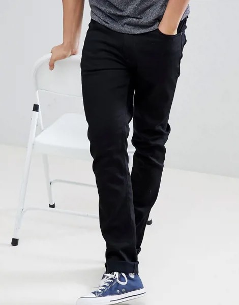 Черные суженные книзу джинсы Nudie Jeans Co Lean Dean-Черный