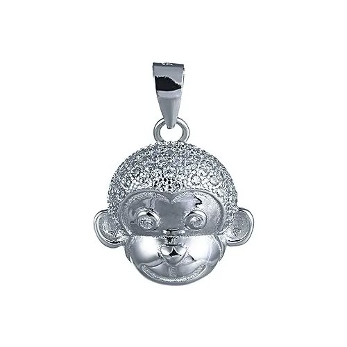 Подвеска с фианитами из серебра MK006-001-WG JV