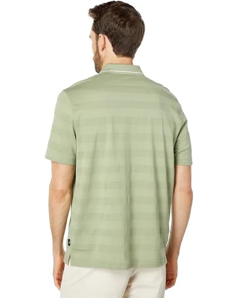 Поло Ted Baker Irby Short Sleeve Textured Stripe Polo, цвет Pale Green