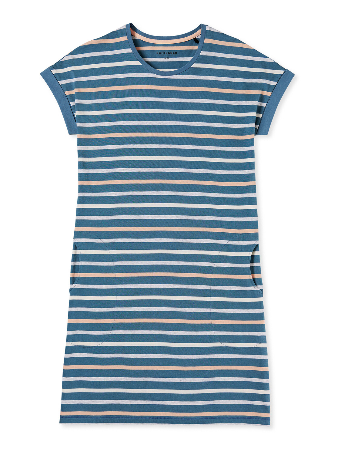 Ночная рубашка Schiesser Casual Essentials, серо-голубой