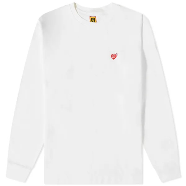 Футболка Human Made Long Sleeve Double Heart, белый