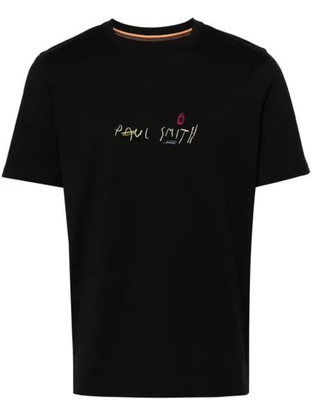 Paul Smith футболка из органического хлопка с логотипом, черный