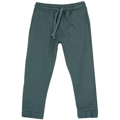 Брюки Chicco, карманы, манжеты, размер 122, зеленый
