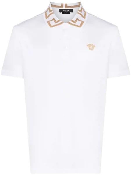 Versace рубашка поло с узором Greca