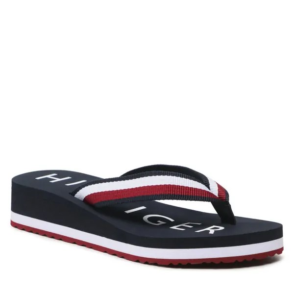 Шлепанцы Tommy Hilfiger EssentialCorp Mid, красный/темно-синий