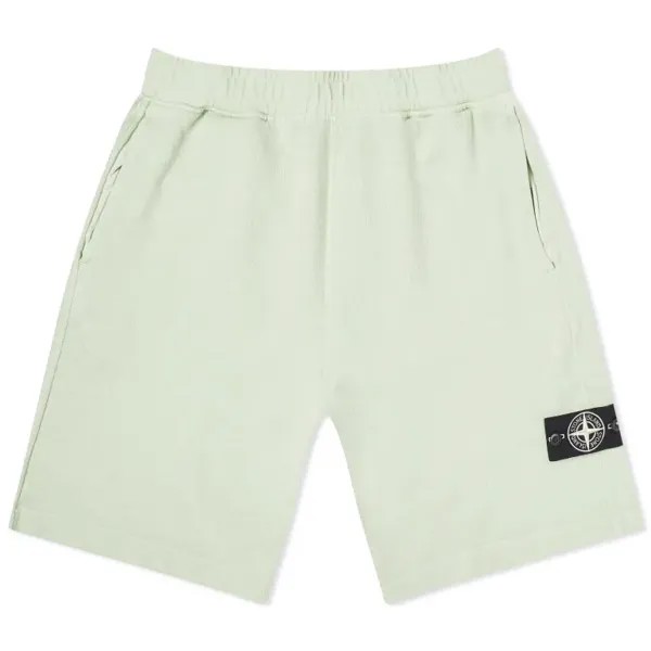 Шорты Stone Island Closed Loop Tinto Terra Sweat, светло-зеленый
