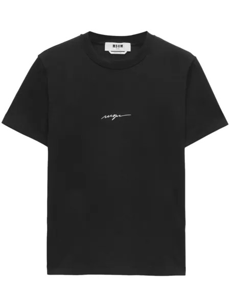 MSGM футболка с логотипом, черный