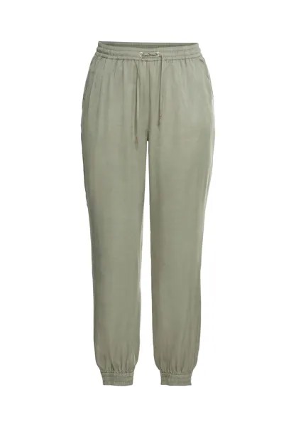 Спортивные брюки с золотистыми деталями sheego, цвет Hellkhaki