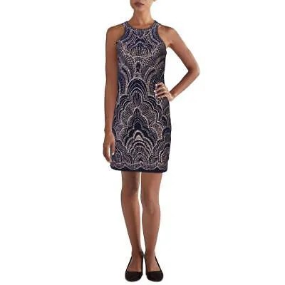 Jump Apparel Женское темно-синее блестящее коктейльное и вечернее платье 1/2 BHFO 5941