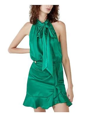 Женское зеленое короткое коктейльное платье-футляр без рукавов BARDOT 8