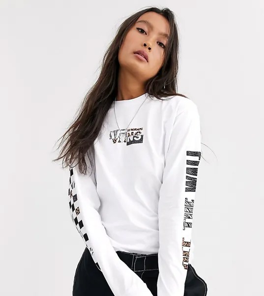 Лонгслив со звериным принтом Vans эксклюзивно для ASOS-Белый