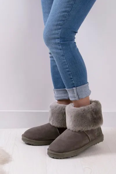 Женские сапоги из овчины Корнуолл Just Sheepskin, серый