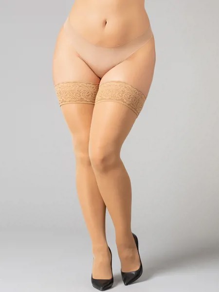 Чулки женские Giulia POSITIVE 40 коричневые 3XL