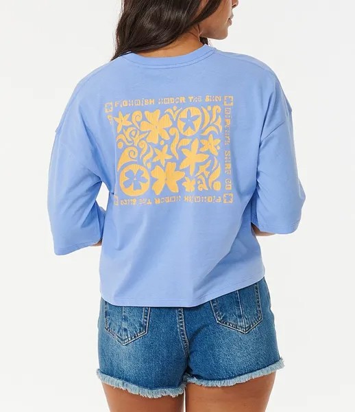 Укороченная футболка Rip Curl Flourish Heritage, синий