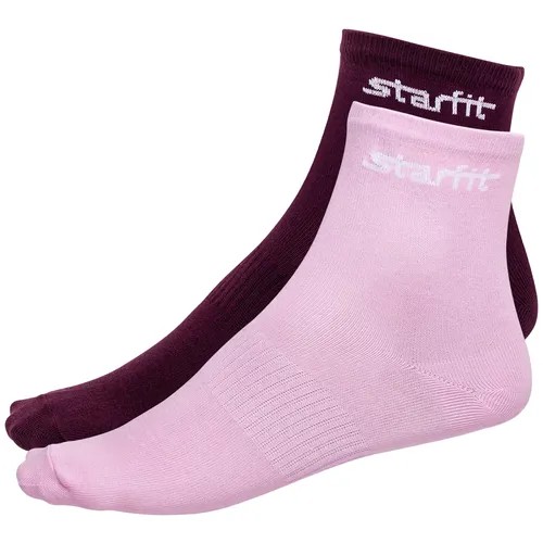 Носки средние Starfit SW-206, бордовый/светло-розовый, 2 пары (35-38)