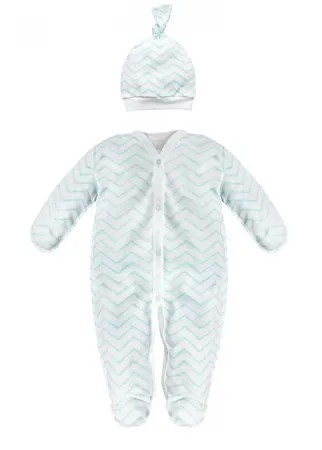 AmaroBaby Комбинезон-слип с шапочкой Зигзаг