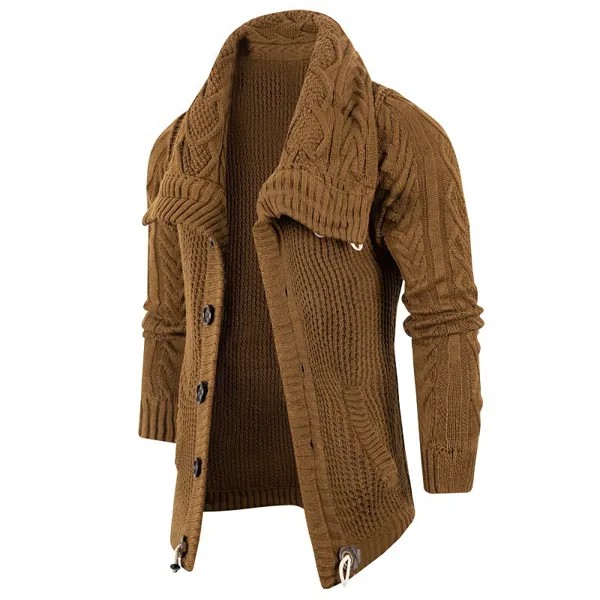 Мужской кардиган, вязаные свитера, теплый пуловер с длинным рукавом, зимнее пальто, 6 цветов, новинка 2022