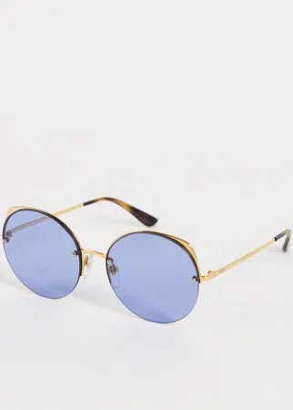 Круглые солнцезащитные oversize‑очки Vogue-Голубой